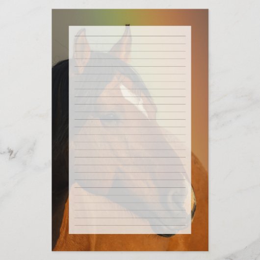 Wild Stallion, Golden Light and Rainbow 便箋 (正面)