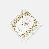 WILD STRAW BERRY SWEET BABY SHOWER スタンダードカクテルナプキン (角)