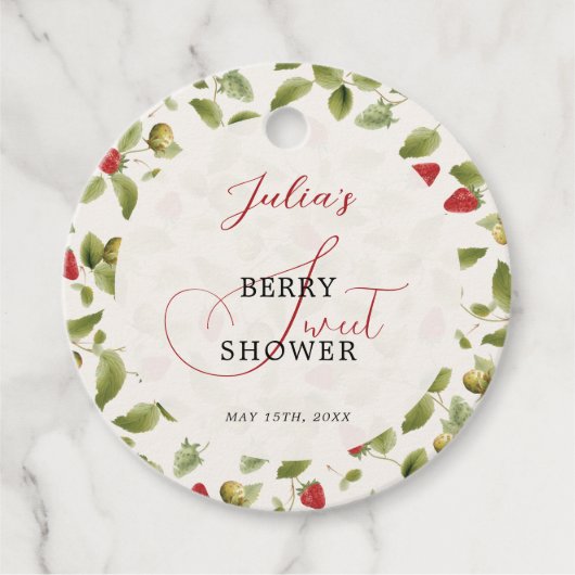 WILD STRAW BERRY SWEET BABY SHOWER フェイバータグ (正面)