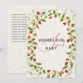 WILD STRAW BERRY SWEET BABY SHOWER 招待状 (正面/裏面)