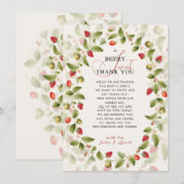 WILD STRAW BERRY SWEET BABY SHOWER 招待状 (正面/裏面)