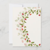 WILD STRAW BERRY SWEET BABY SHOWER 招待状 (裏面)