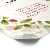 WILD STRAW BERRY SWEET BABY SHOWER SIGN ポスター (角)