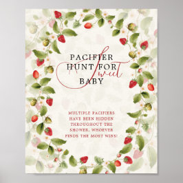 WILD STRAW BERRY SWEET BABY SHOWER SIGN ポスター
