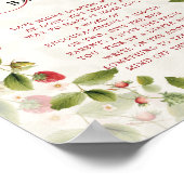 WILD STRAW BERRY SWEET BABY SHOWER SIGN ポスター (角)