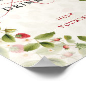 WILD STRAW BERRY SWEET BABY SHOWER SIGN ポスター (角)