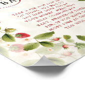 WILD STRAW BERRY SWEET BABY SHOWER SIGN ポスター (角)