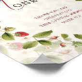 WILD STRAW BERRY SWEET BABY SHOWER SIGN ポスター (角)