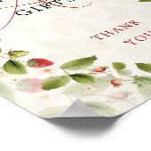 WILD STRAW BERRY SWEET BABY SHOWER SIGN ポスター (角)
