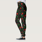 Wild Strawberries Pattern Leggings レギンス (左)