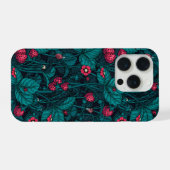 Wild strawberries, red and blue iPhoneケース (裏面横)
