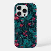 Wild strawberries, red and blue iPhoneケース (裏面)