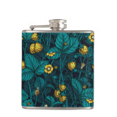 Wild strawberries, yellow and blue フラスク (正面)