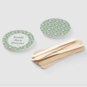 Wild Strawberry & Fern | Sage Green Retirement ハンドファン (組立なし)