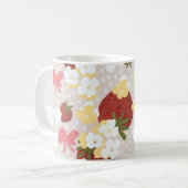 Wild Strawberry Flower Mug コーヒーマグカップ (正面左)