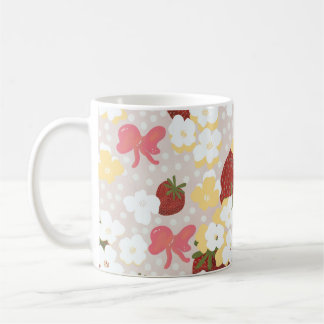 Wild Strawberry Flower Mug コーヒーマグカップ