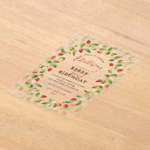 WILD STRAWBERRY SWEET BABY BIRTHDAY アクリル招待状 (レイダウン)