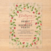 WILD STRAWBERRY SWEET BABY BIRTHDAY アクリル招待状 (正面)
