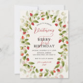 WILD STRAWBERRY SWEET BABY BIRTHDAY 招待状 (正面)