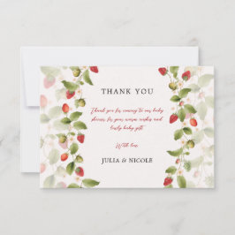WILD STRAWBERRY SWEET BABY SHOWER サンキューカード