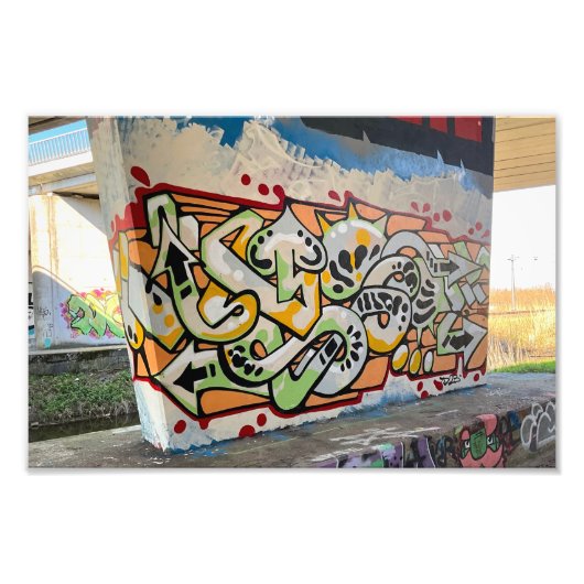 Wild style graffiti wall 1 フォトプリント            (正面)
