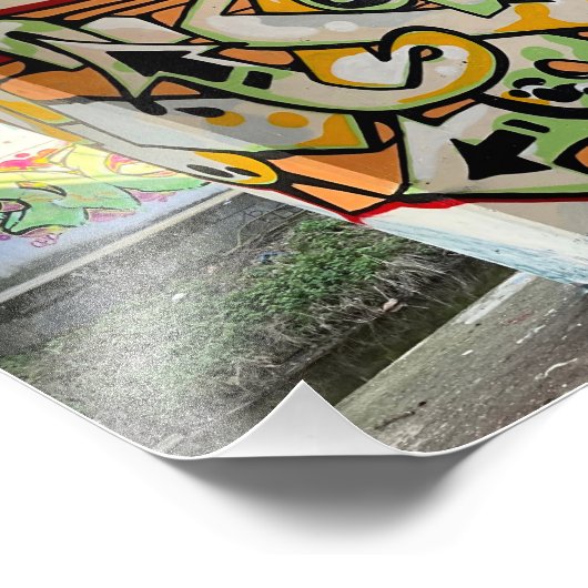 Wild style graffiti wall 1 フォトプリント            (角)