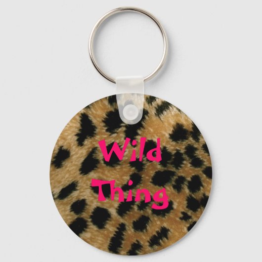 Wild Thing Leopardプリントキーチェーン キーホルダー (正面)