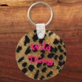 Wild Thing Leopardプリントキーチェーン キーホルダー (正面)