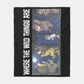 Wild Things and Max Dancing in Moonlight フリースブランケット (正面)