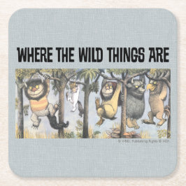 Wild Things and Max Swinging From Trees スクエアペーパーコースター
