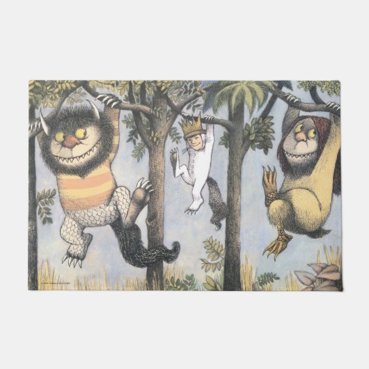 Wild Things and Max Swinging From Trees ドアマット (正面)