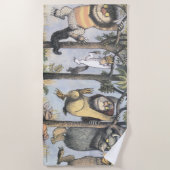 Wild Things and Max Swinging From Trees ビーチタオル (正面)