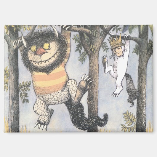 Wild Things and Max Swinging From Trees マグネット (正面)
