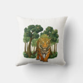 “Wild Tiger in the Forest – Natural Light Jungle D クッション (裏面)