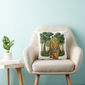 “Wild Tiger in the Forest – Natural Light Jungle D クッション (椅子)