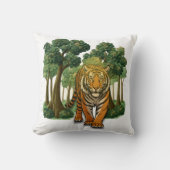“Wild Tiger in the Forest – Natural Light Jungle D クッション (正面)