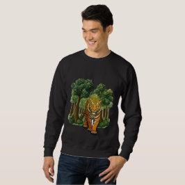 “Wild Tiger in the Forest – Natural Light Jungle D スウェットシャツ