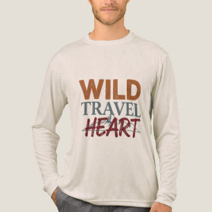 WILD TRAVEL HEART グラフィックTシャツ - アドベンチャー愛好家向けN トライブレンドTシャツ