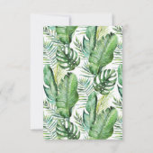 Wild Tropical Palm Menu Choice RSVPカード (裏面)