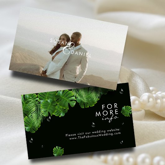 Wild Tropical Palms I写真モダンのサ結婚イト エンクロージャーカード