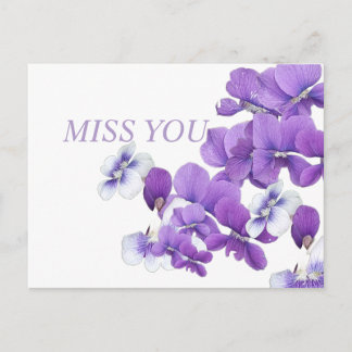 Wild Violets Post Card "Miss You" ポストカード