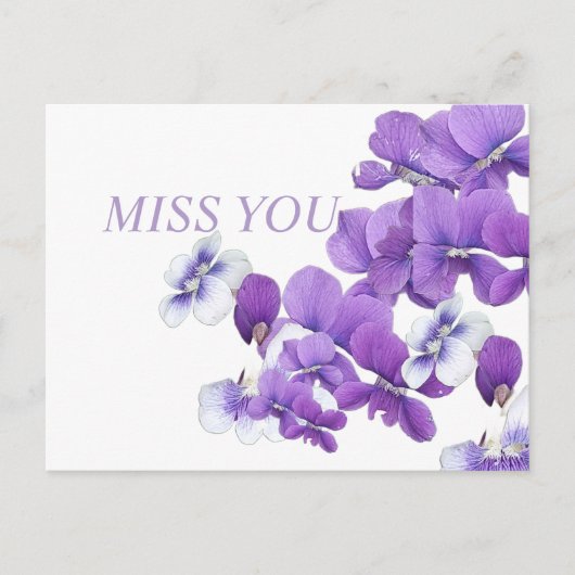 Wild Violets Post Card "Miss You" ポストカード (正面)