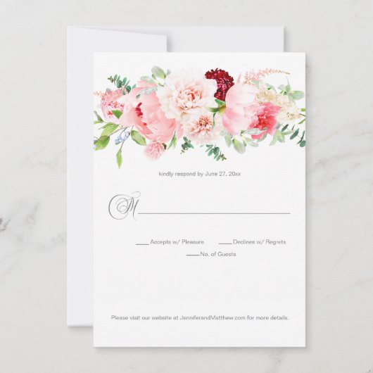 Wild Watercolor Garden RSVP | (裏面)