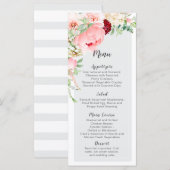Wild Watercolor Garden Wedding | メニュー (正面/裏面)
