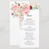 Wild Watercolor Garden Wedding | メニュー (正面/裏面)