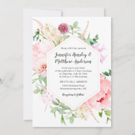 Wild Watercolor Garden Wedding | 招待状
