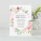 Wild Watercolor Garden Wedding | 招待状 (スタンド正面)