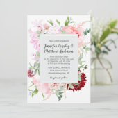 Wild Watercolor Garden Wedding | 招待状 (スタンド正面)