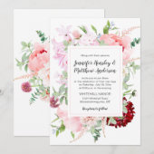 Wild Watercolor Garden Wedding | 招待状 (正面/裏面)