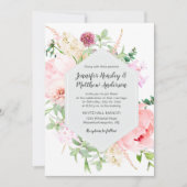 Wild Watercolor Garden Wedding | 招待状 (正面)